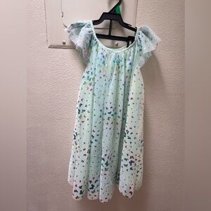 Girl’s Zunie Butterfly Green Dress Size 6 Nordstrom